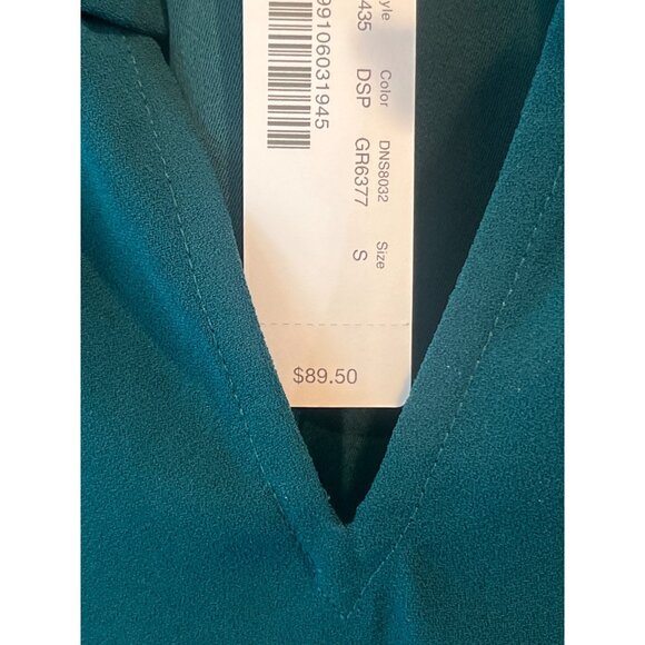 J.Crew Womens Teal Ruffled Collar Long Sleeve Blouse S Lightweight Polyester - Picture 4 of 6